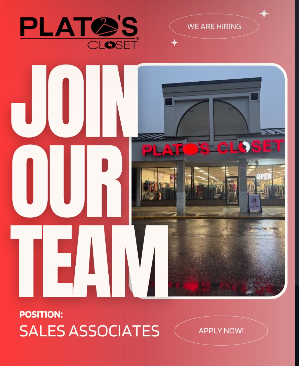 we're hiring apply to work with us!